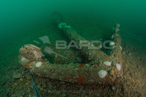 Anchor on sea bed