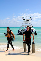 Divers in the Caribbean