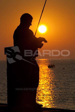 Sunrise fisherman