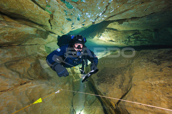 Cave Diver in the Ressel