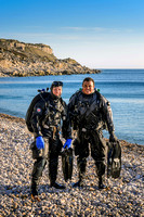 Twinset Divers on Chesil Beach