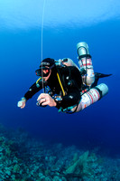 Technical diver with SMB