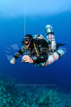 Technical diver with SMB
